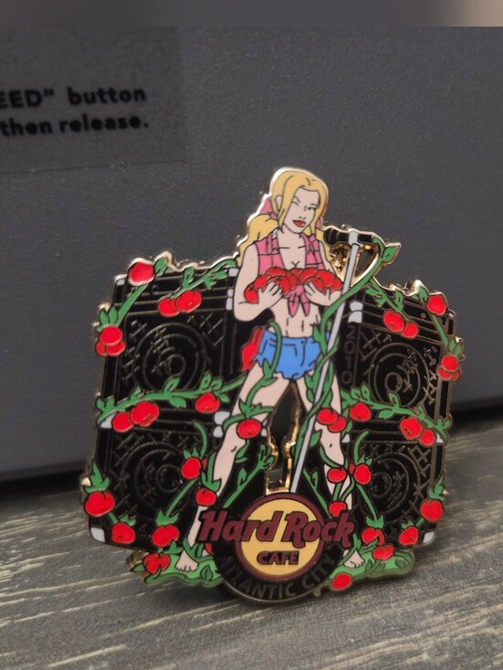Hard Rock Cafe Other - Hard Rock Cafe Atlantic City Pin - Blonde Singer with Cherries